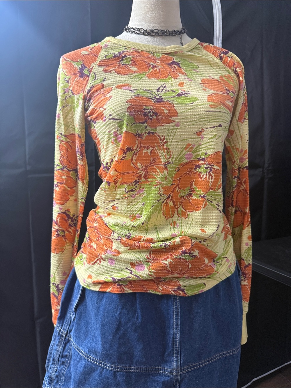 Floral Long Sleeve Knit Top